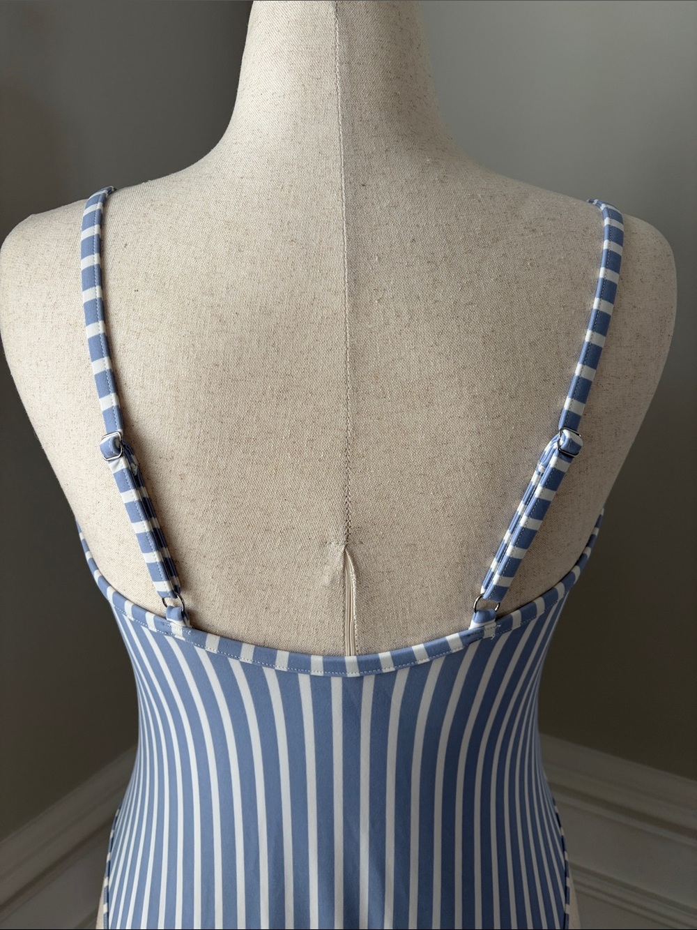H&M Light Blue and White Striped Swimsuit - Picture 5 of 6